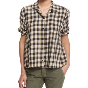 The Great The Bias Short-Sleeve Shirt Plaid